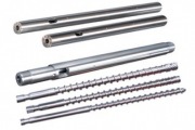 Injection machine barrel screw